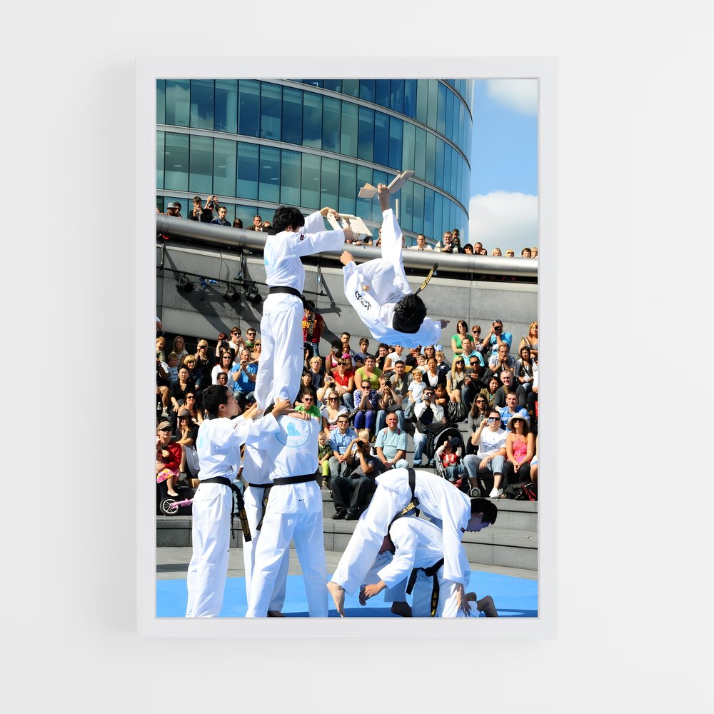 Poster Combat en Équipe – affiche Taekwondo (vue 3)